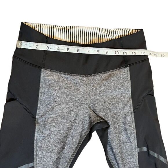 Lululemon Hop To It Crop *Full-On Luxtreme Black / Heathered Black 6 - Picture 6 of 12